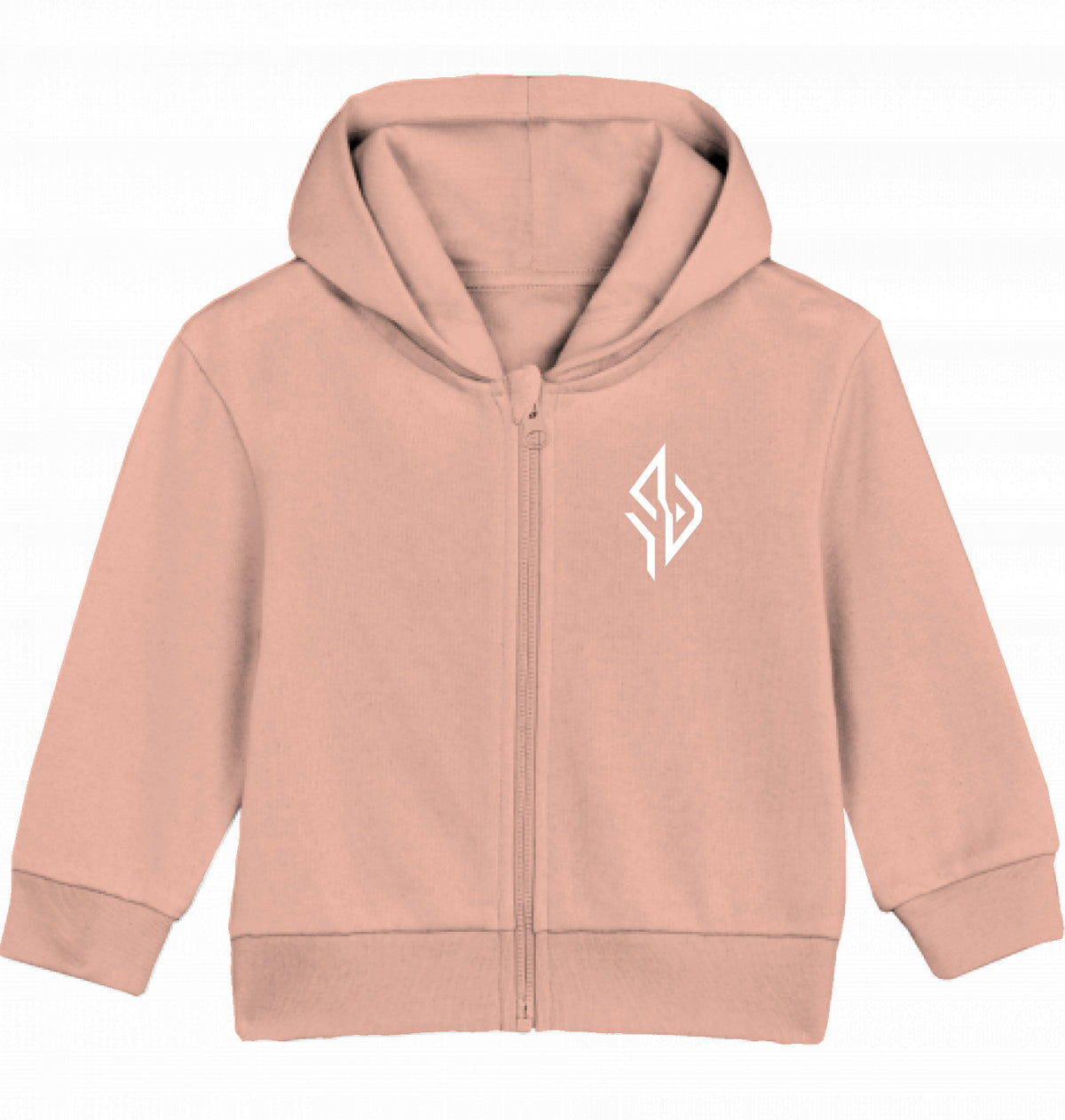 SUÐR FIND Baby Zip Hoodie in Fraiche Peche