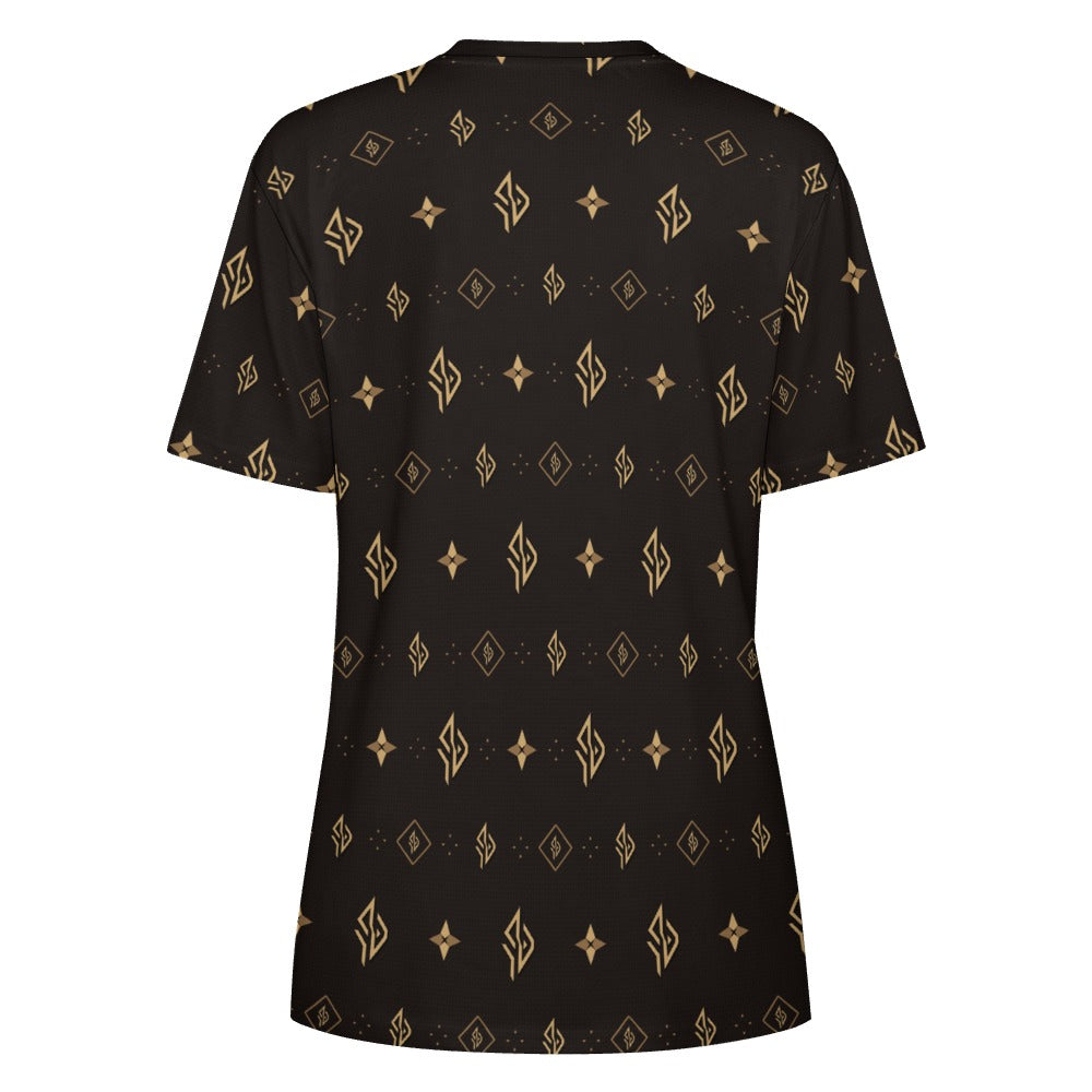 SUÐR Signature Tee Damen – Braun/Gold