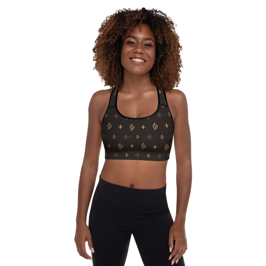 SUÐR Signature Sports Bra – Braun/Gold