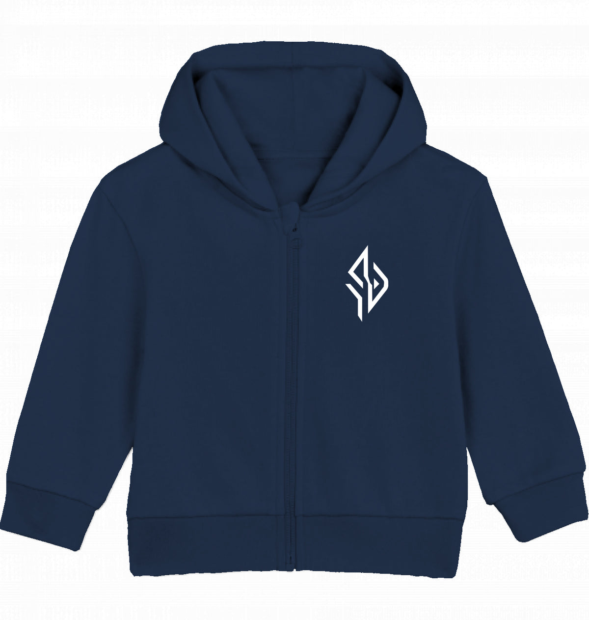 SUÐR FIND Baby Zip Hoodie in French Navy