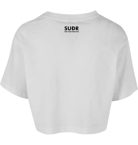 SUÐR FIND Cropped Oversize Tee – Women