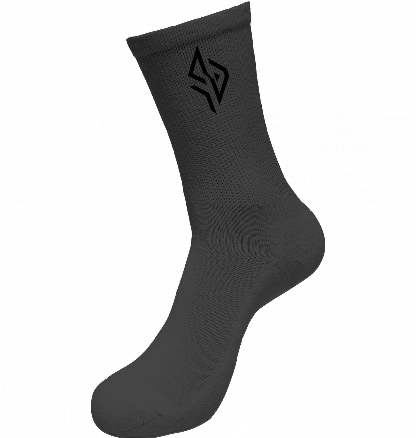 SUÐR FIND Crew Socks in Schwarz – zweite Ansicht