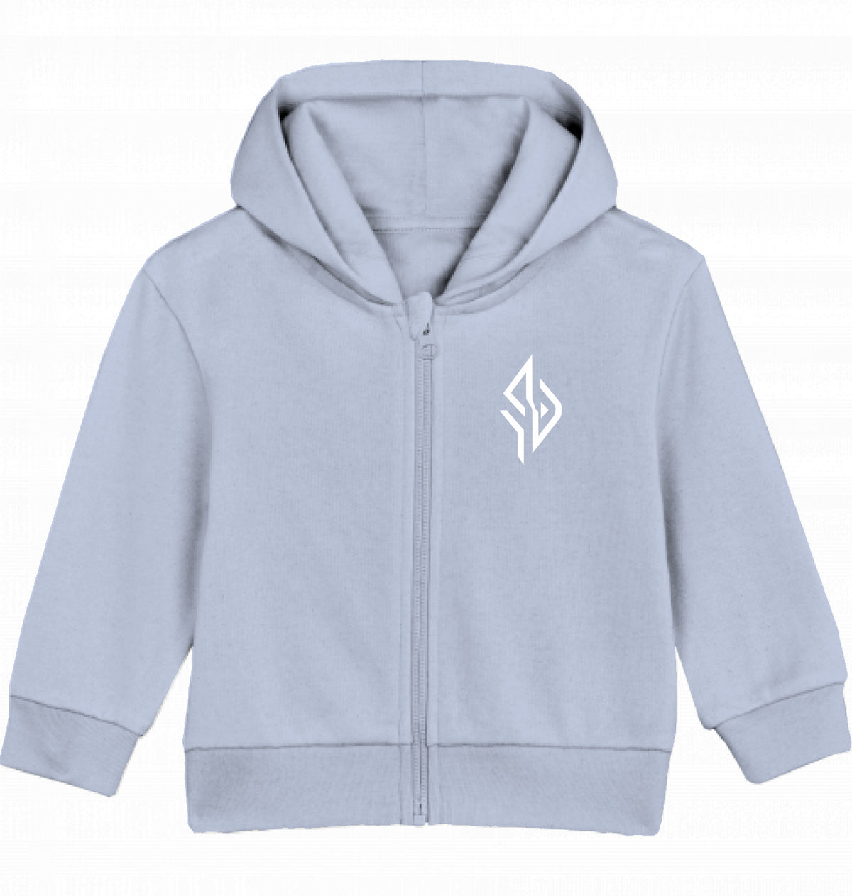 SUÐR FIND Baby Zip Hoodie in Serene Blue