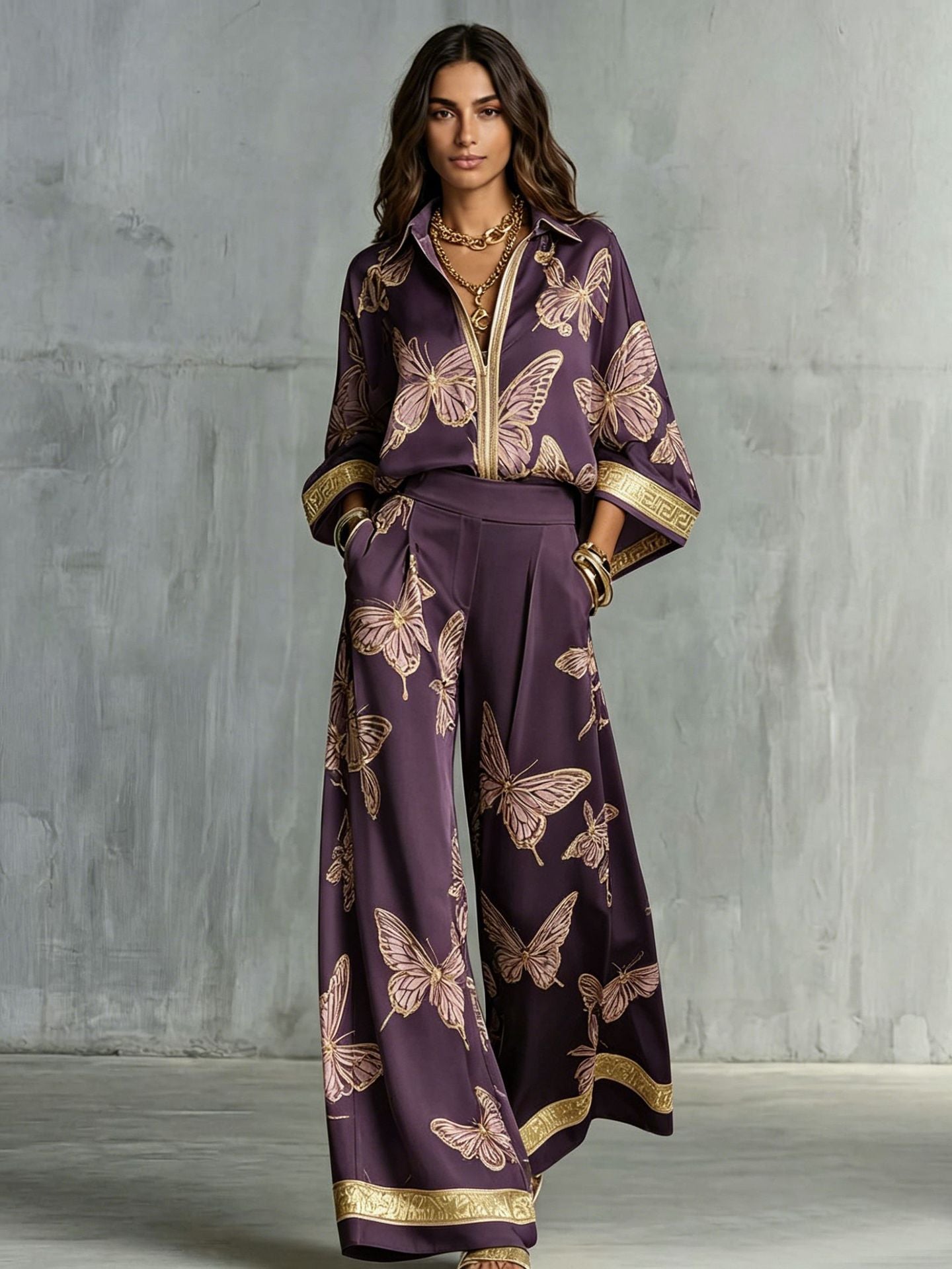 SUÐR - Retro Print Two-Piece Set