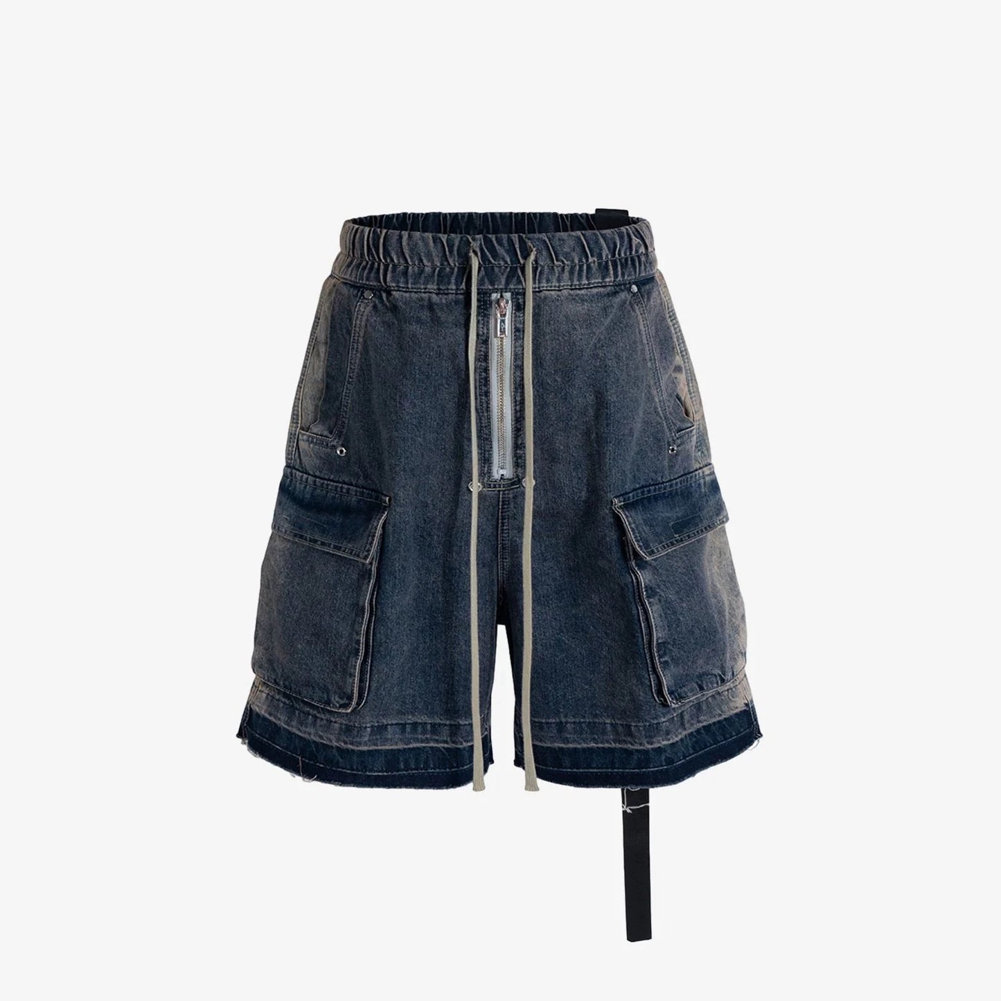 SUÐR Signature Denim Cargo Shorts