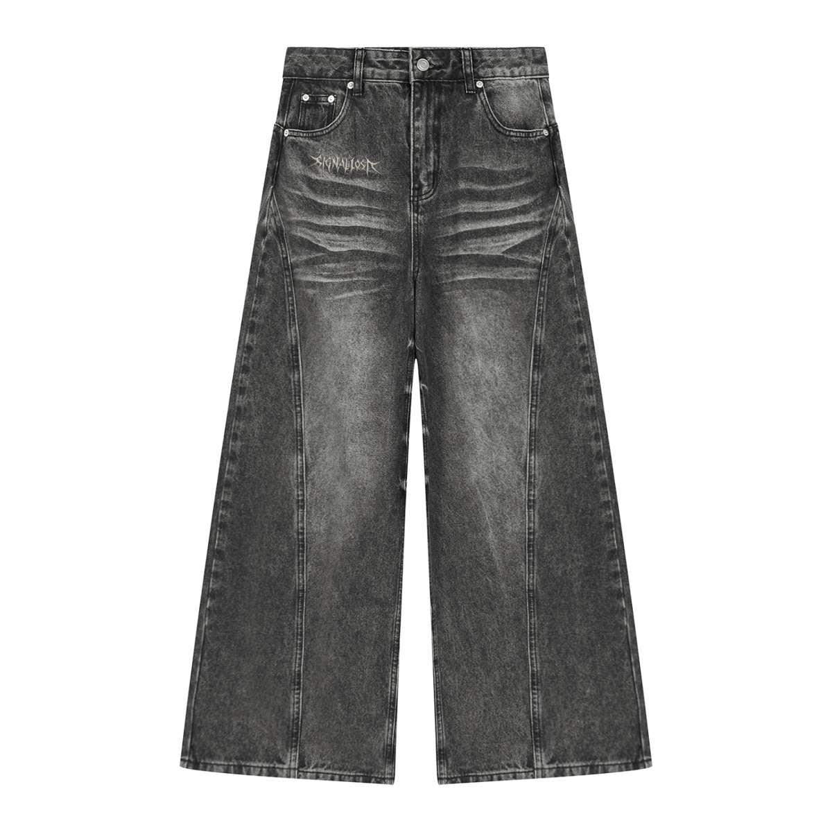 BLACKOUT women's vintage wash wide leg denim Jeans – Ansicht 3