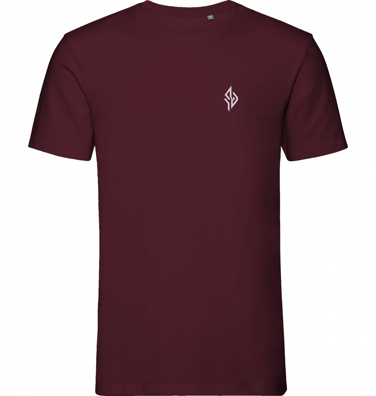 SUÐR FIND Organic Tee – Men in Burgundy
