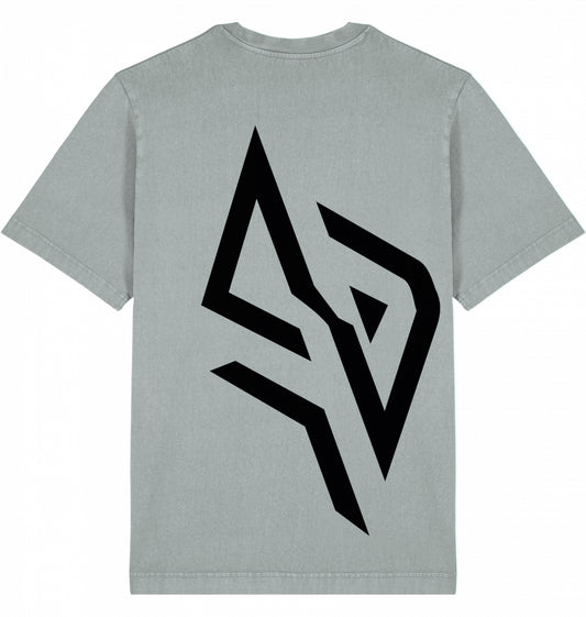 SUÐR FIND Vintage Tee in G. Dyed Misty Grey – Rückansicht