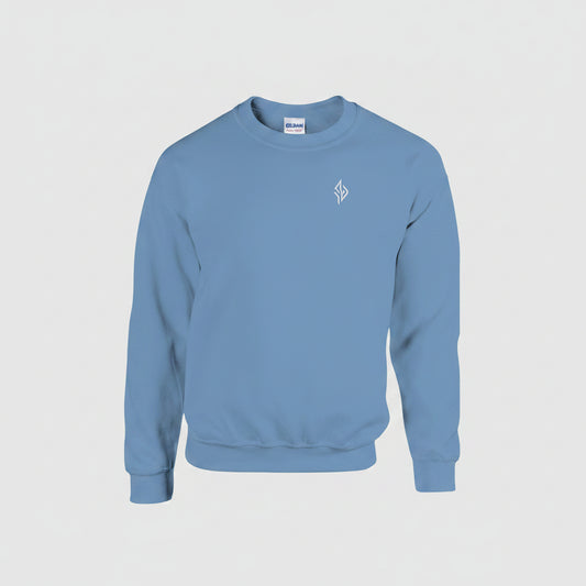 SUÐR FIND Heavy Crewneck Sweatshirt in Carolina Blue