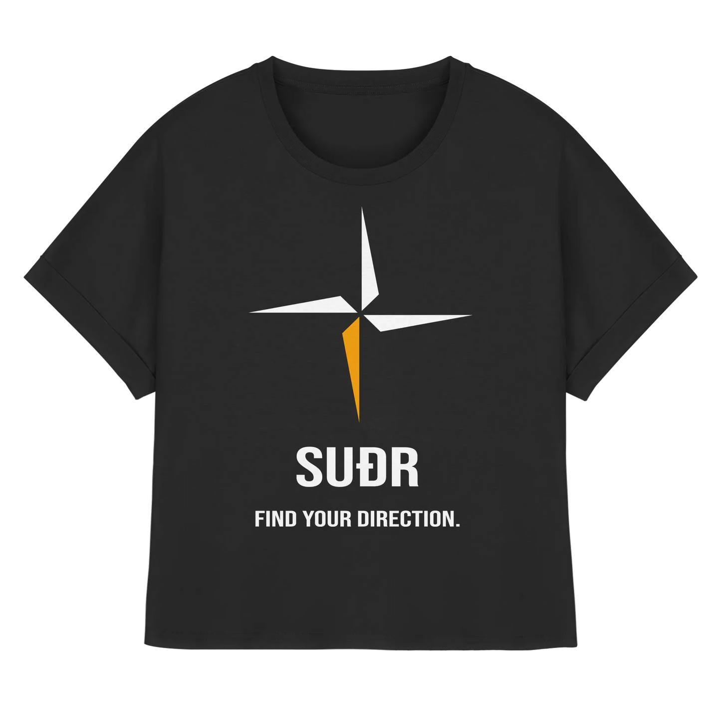 SUÐR-'26 Womens Organic Rolled-Sleeves T-Shirt SUÐR Clothing