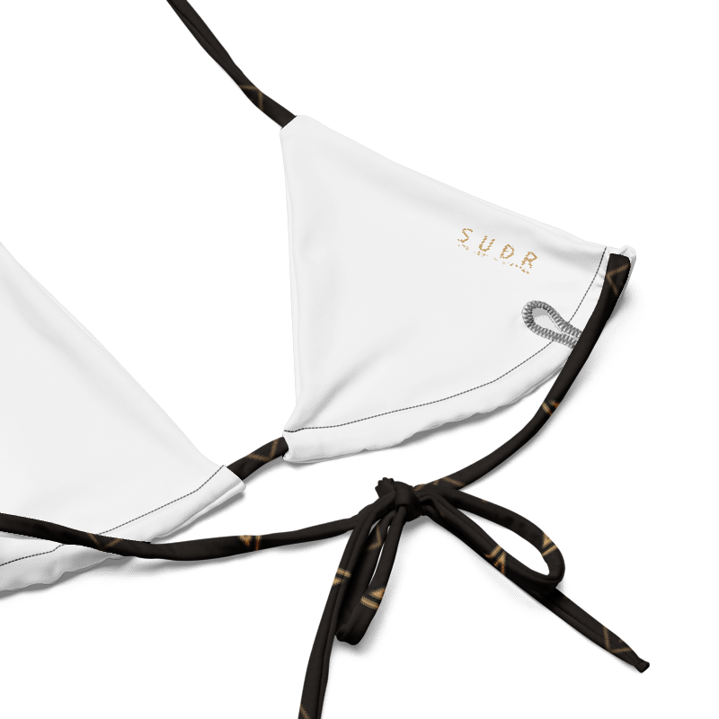 SUÐR Signature String Bikini Set – Braun/Gold