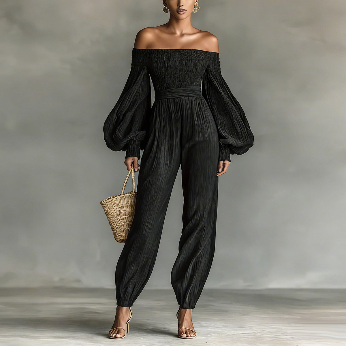 SUÐR - Off-Shoulder Jumpsuit