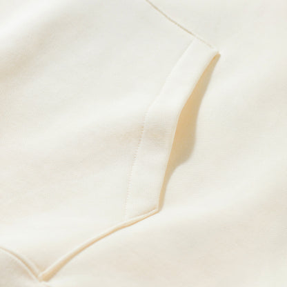 SUÐR Warm Hoodie 380g – Gebürstetes Baumwoll-Fleece, Detailaufnahme