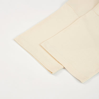 SUÐR Boxy Shirt White Labels – Baumwolle 280 g, Detailaufnahme