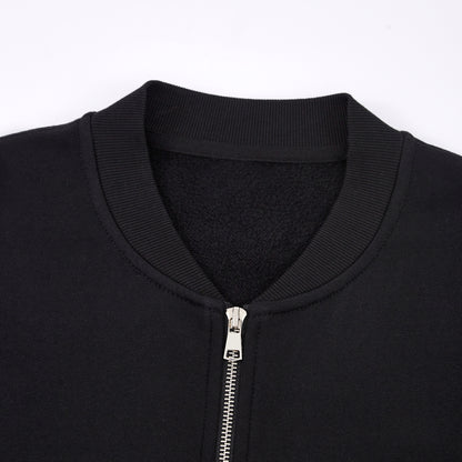 SUÐR MONO 07 Fleece Bomber – Fleece Bomber mit MONO-Rückenmotiv