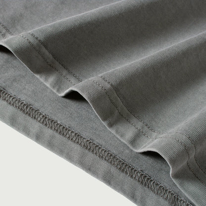 SUÐR Never Fear Layered Longsleeve – Layered Longsleeve in Dunkelgrau, Vorderansicht