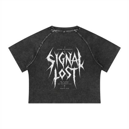 BLACKOUT women's mineral wash raglan crop T-Shirt – Ansicht 4