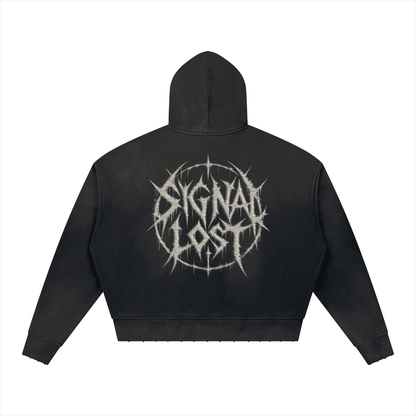 BLACKOUT sunfade distressed boxy Hoodie – Ansicht 4