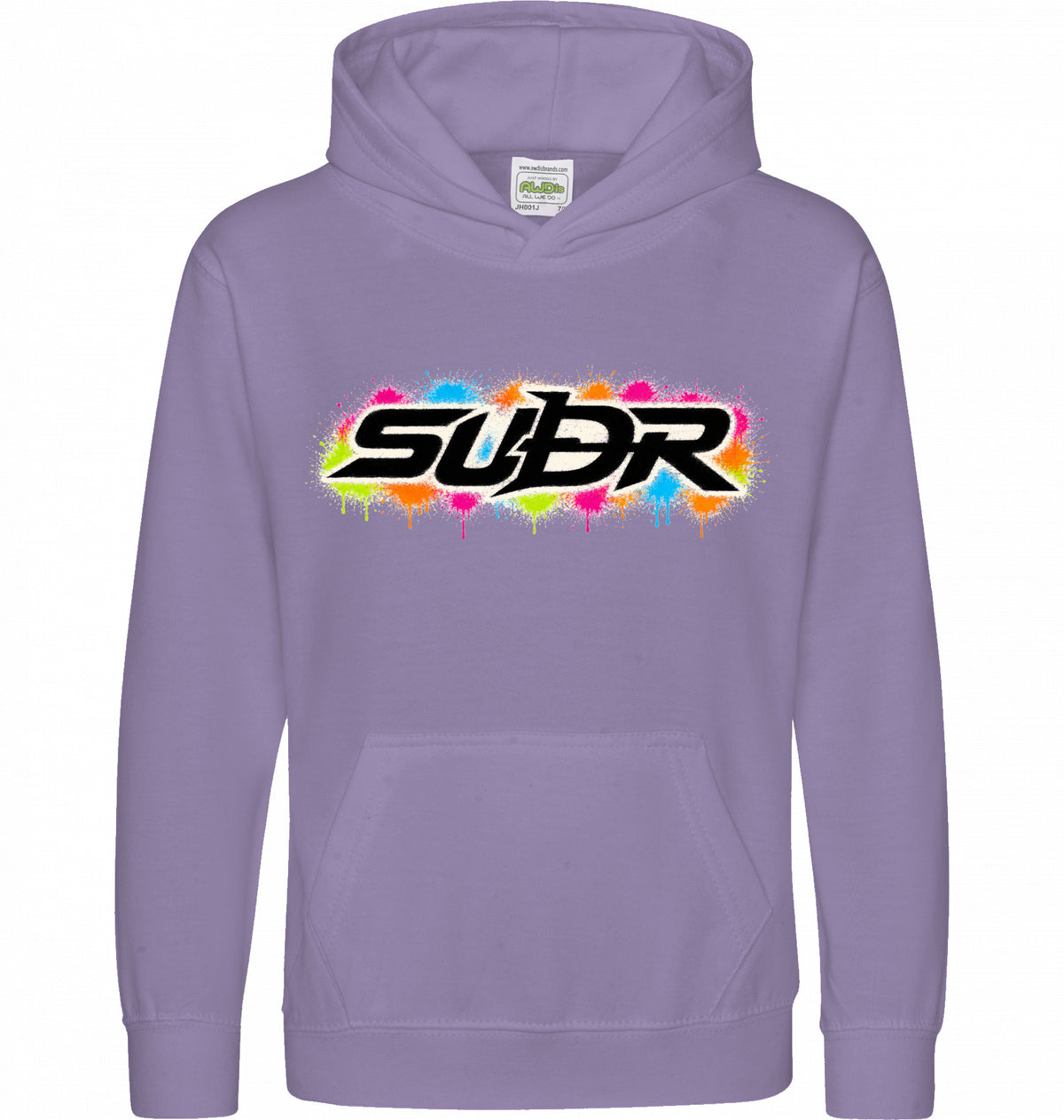 SUÐR Kids Hoodie in Digitallavendel