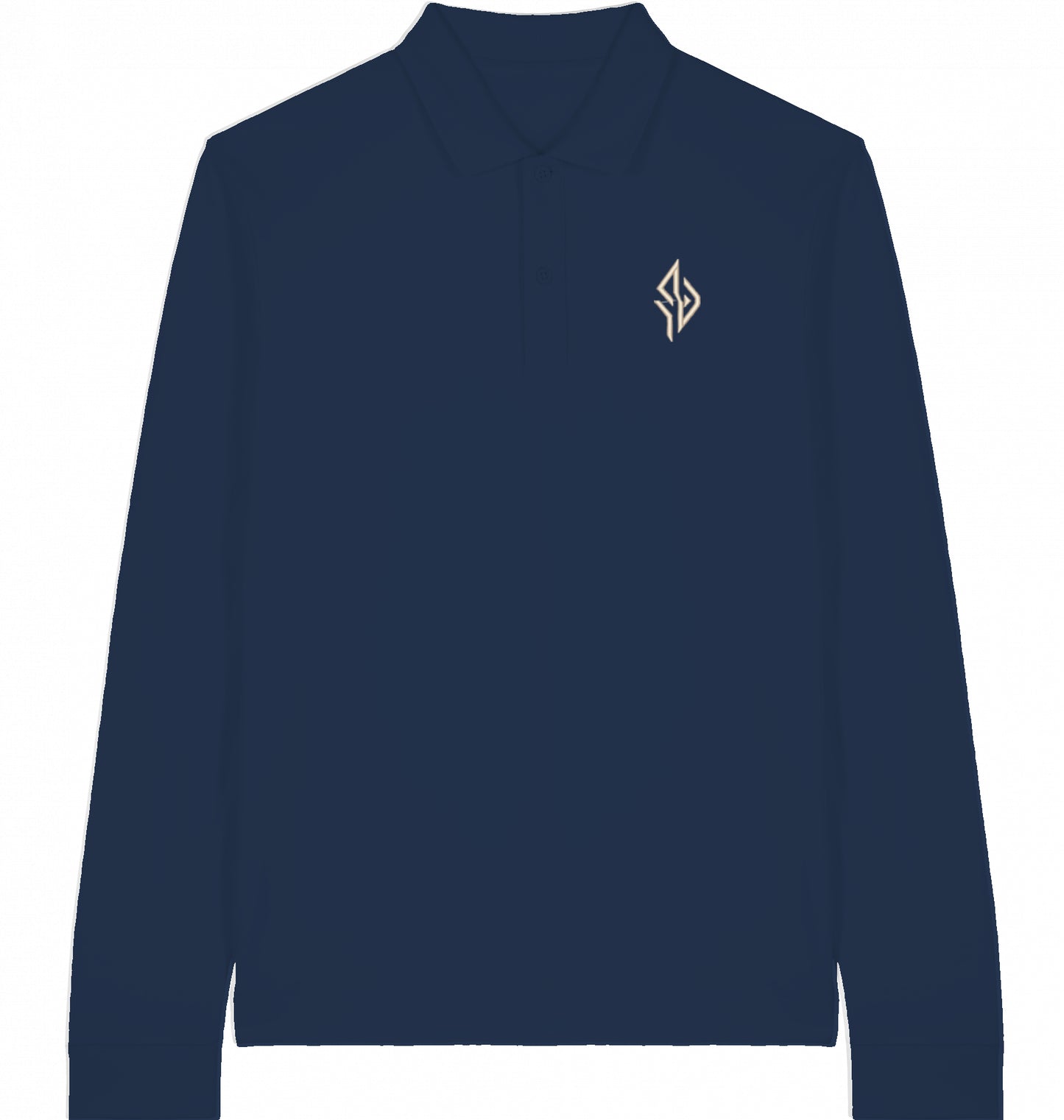 SUÐR Signature Longsleeve Polo in French Navy