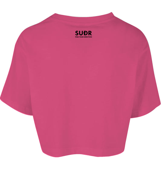 SUÐR FIND Cropped Oversize Tee – Women