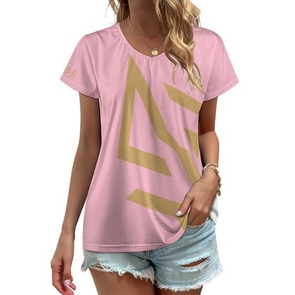 SUÐR Signature V-Neck Tee Damen – viele Farben – V-Neck Tee in Pink