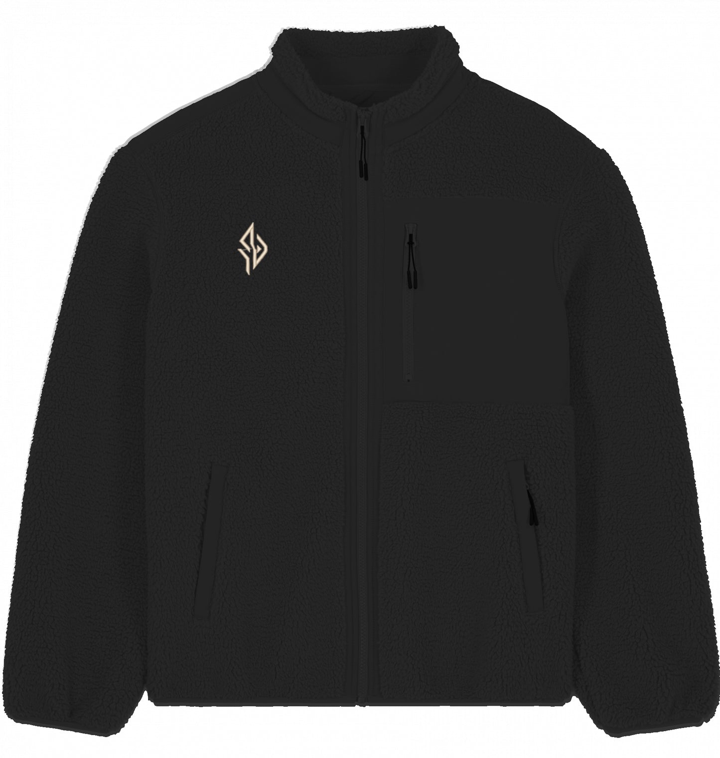 SUÐR Sherpa Jacke in Black