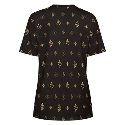 SUÐR Signature Tee Damen – Braun/Gold