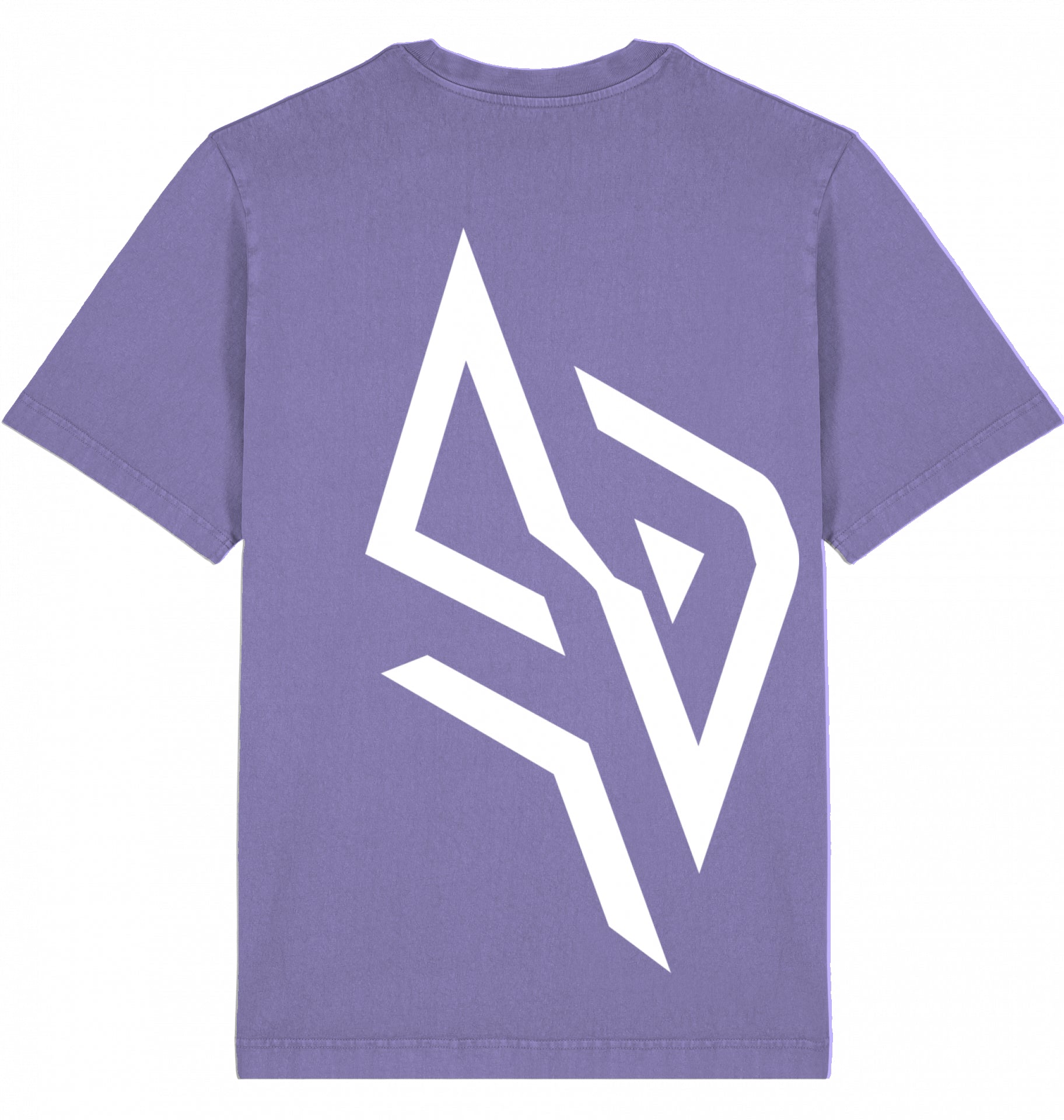 SUÐR FIND Vintage Tee in G. Dyed Purple Love – Rückansicht