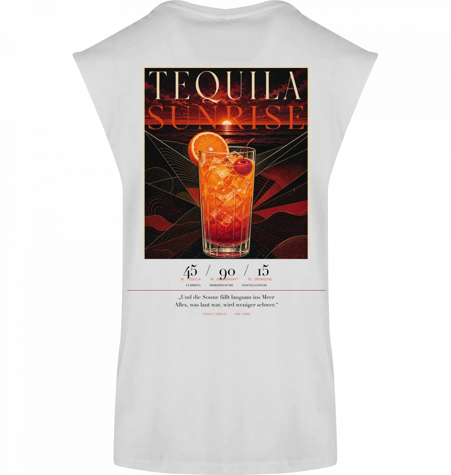 SUÐR Tequila Sunrise Sleeveless Tee