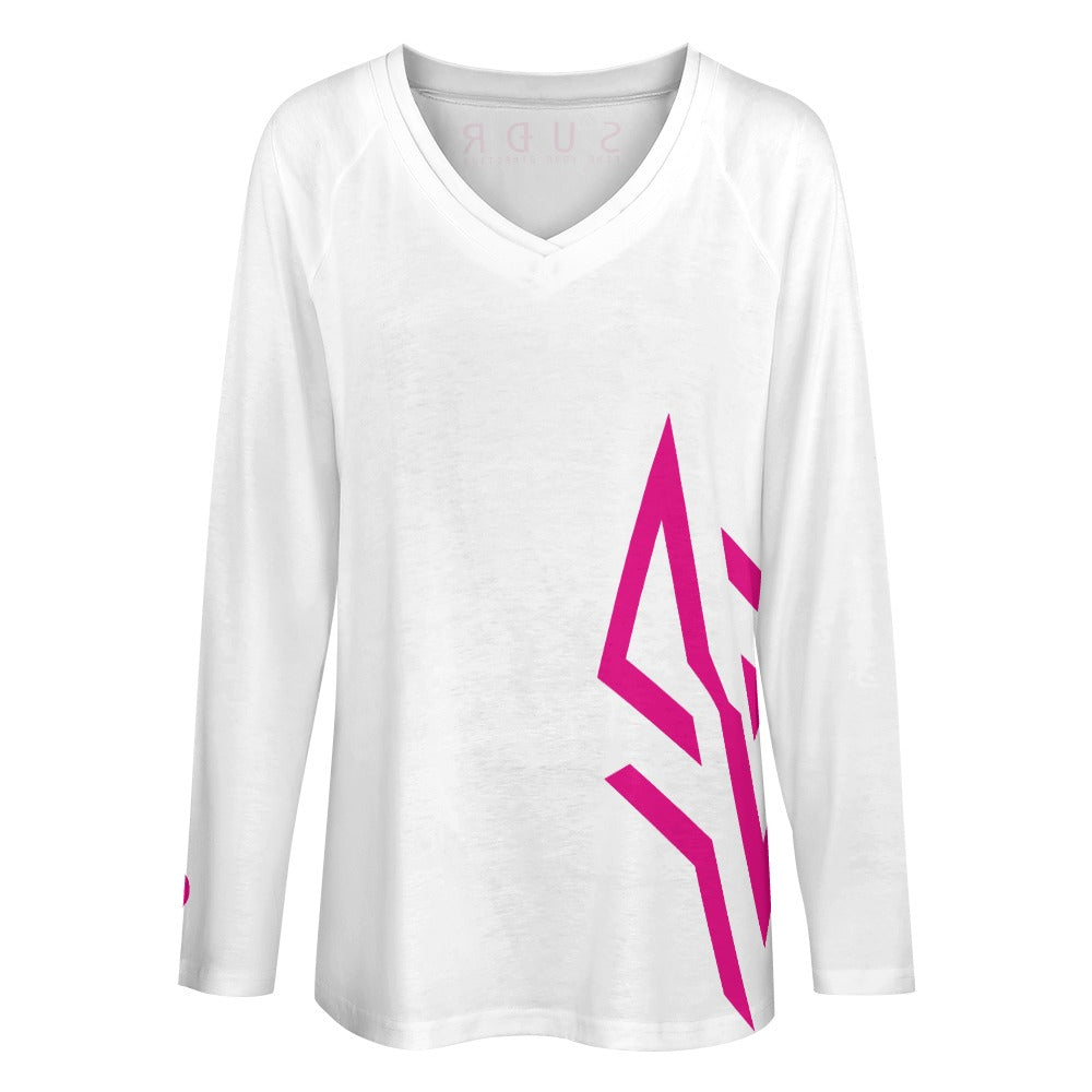 SUÐR FIND Longsleeve Loose Damen – Weiß