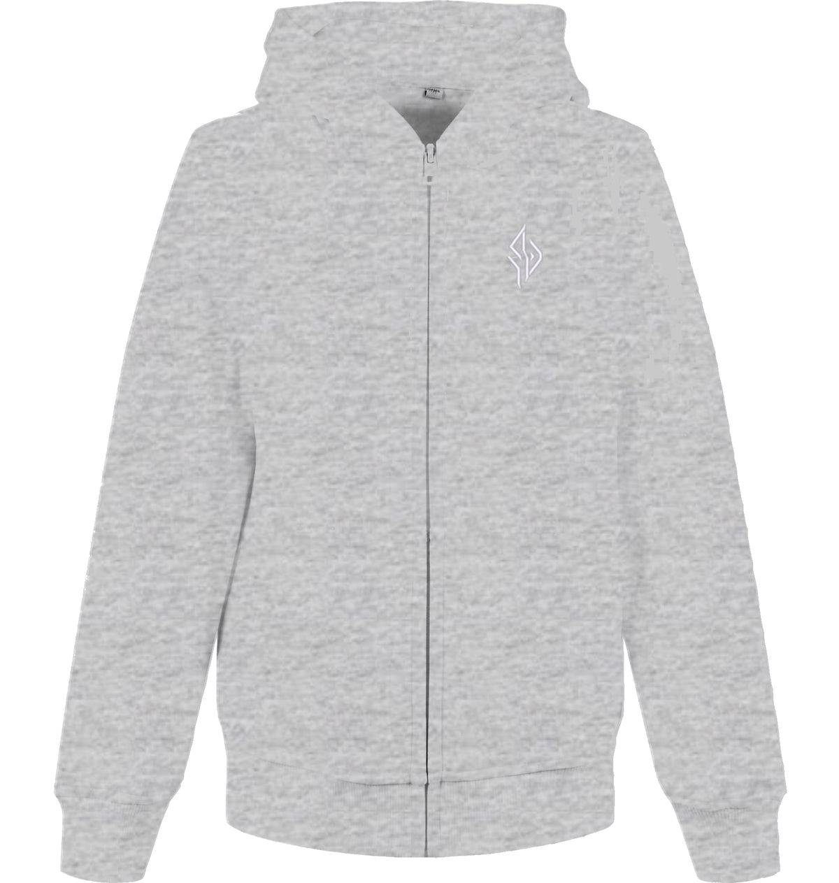 SUÐR Kids Zip-Hoodie Organic in Graumeliert