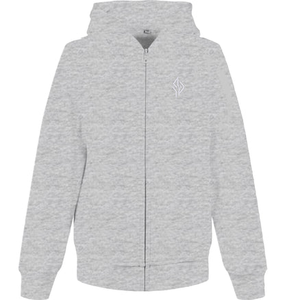 SUÐR Kids Zip-Hoodie Organic in Graumeliert