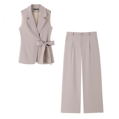 Strap up buttonless suit vest+long storage set eprolo