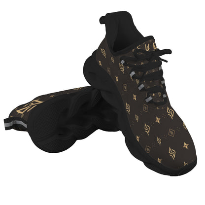 SUÐR Sneaker Herren Braun/Gold, Ansicht von vorne