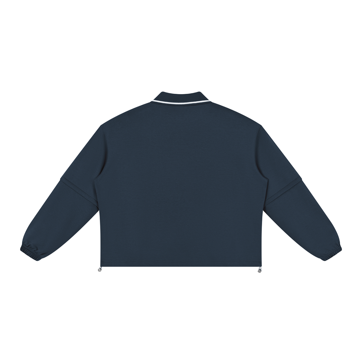 SUÐR Collar Sweatshirt – Sweatshirt in Navy Blue, Rückseite ohne Druck