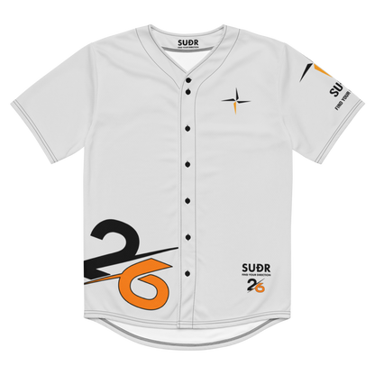 All-Over Print Recycled Unisex Baseball Jersey SUÐR Clothing