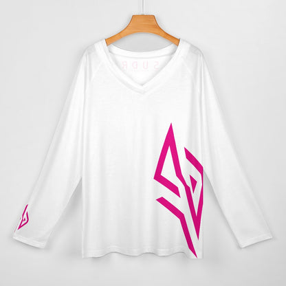 SUÐR FIND Longsleeve Loose Damen – Weiß