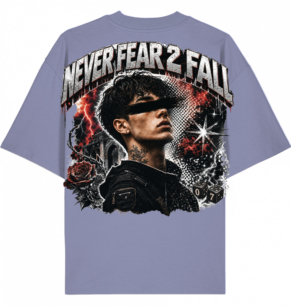 Backpiece 0701 Never Fear 2 Fall – Oversize Tee mit grossem Rückenprint von SUÐR