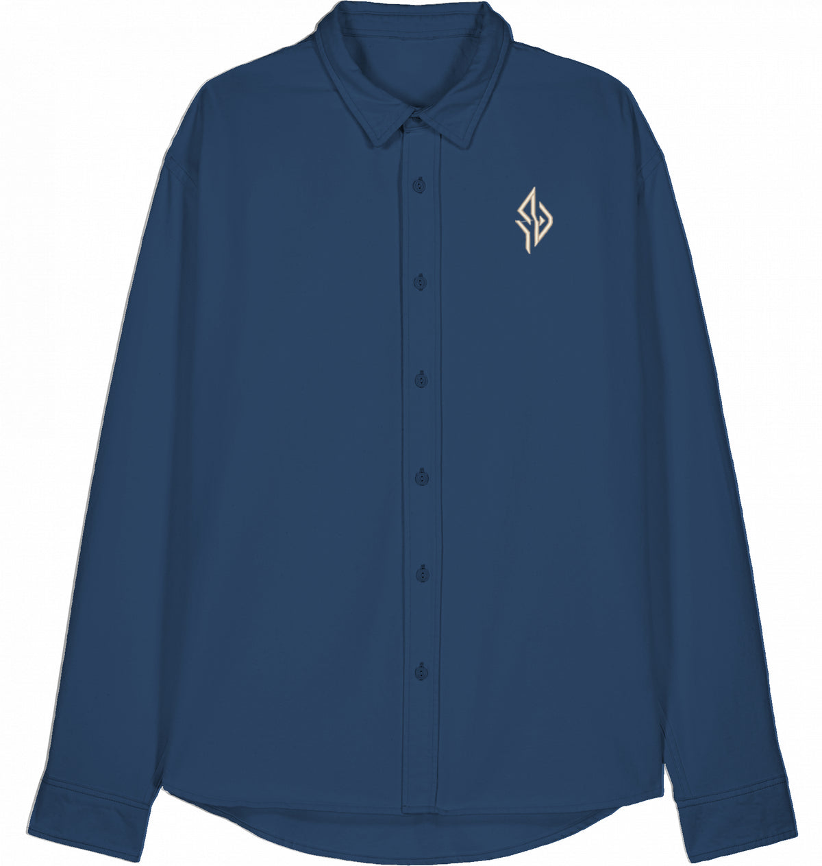 SUÐR Signature Worker Hemd in G.Dyed Navy