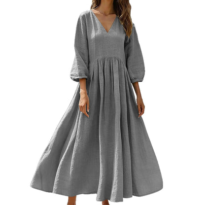 V-neck pleated dress eprolo