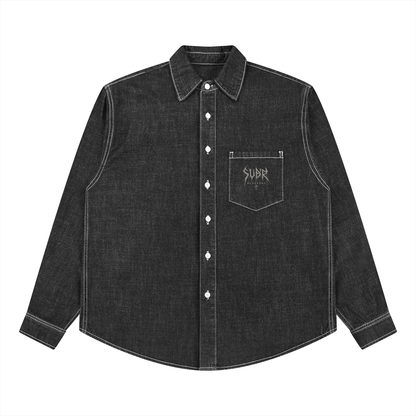 BLACKOUT vintage wash denim Shirt – Ansicht 5