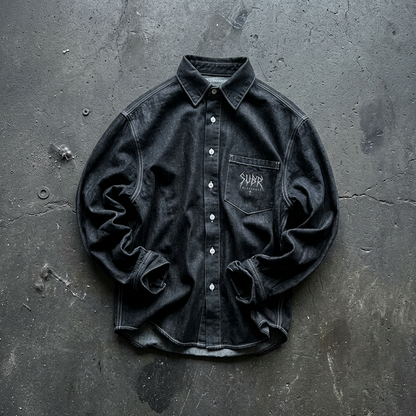 BLACKOUT vintage wash denim Shirt – Ansicht 1