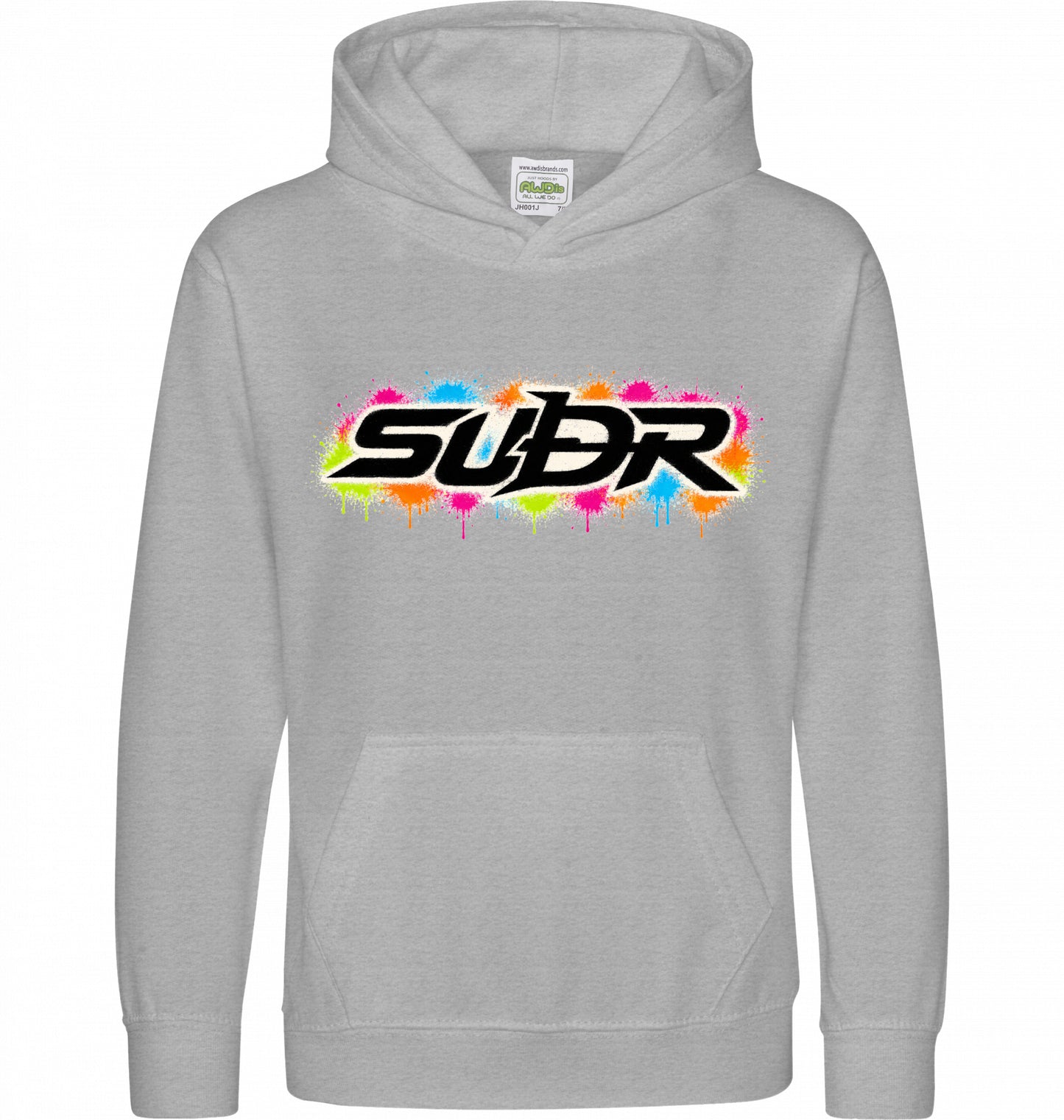 SUÐR Kids Hoodie in Graumeliert