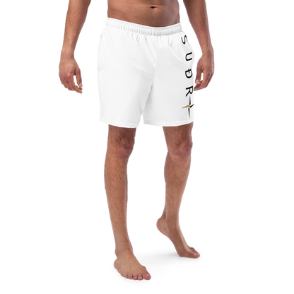 All-Over Print Recycled Swim Trunks SUÐR Clothing
