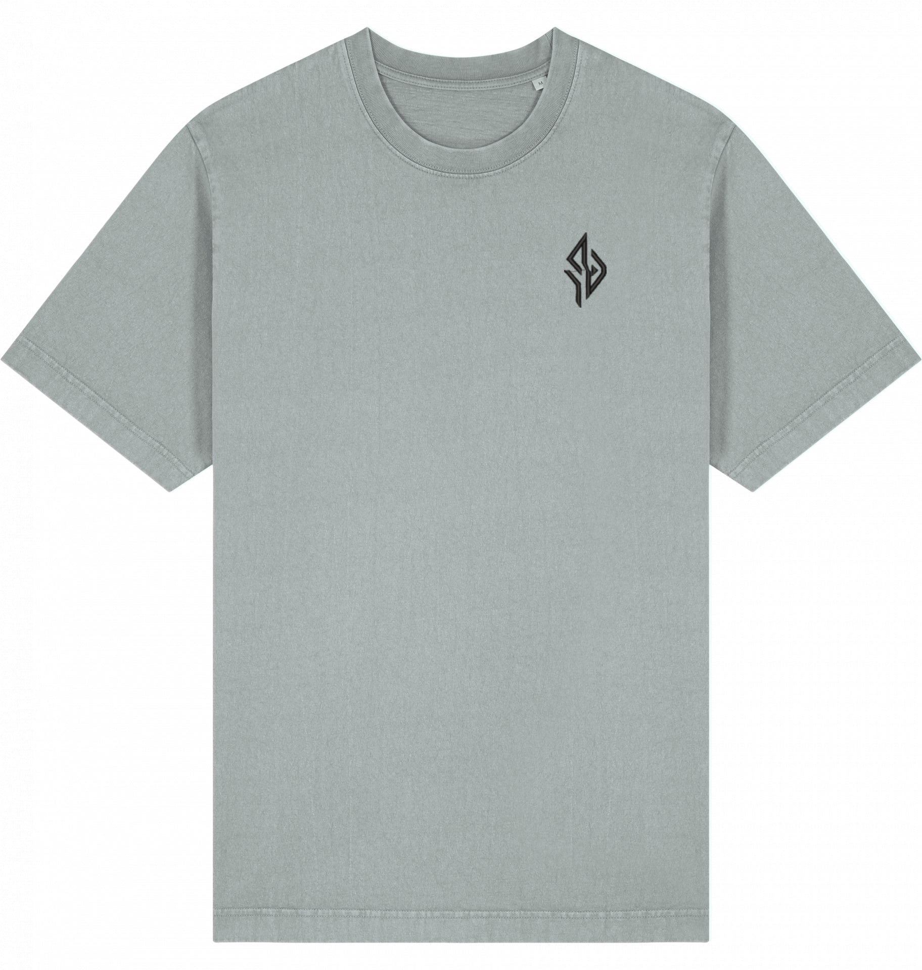 SUÐR FIND Vintage Tee in G. Dyed Misty Grey – Vorderansicht