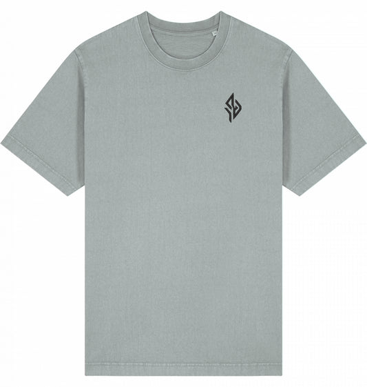 SUÐR FIND Vintage Tee in G. Dyed Misty Grey – Vorderansicht