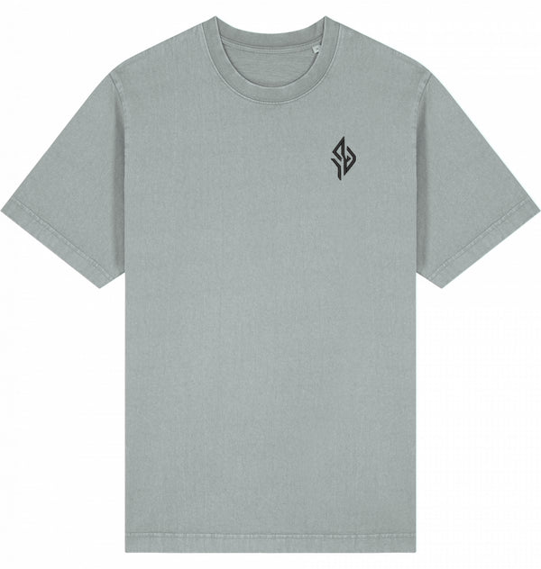 SUÐR FIND Vintage Tee in G. Dyed Misty Grey – Vorderansicht