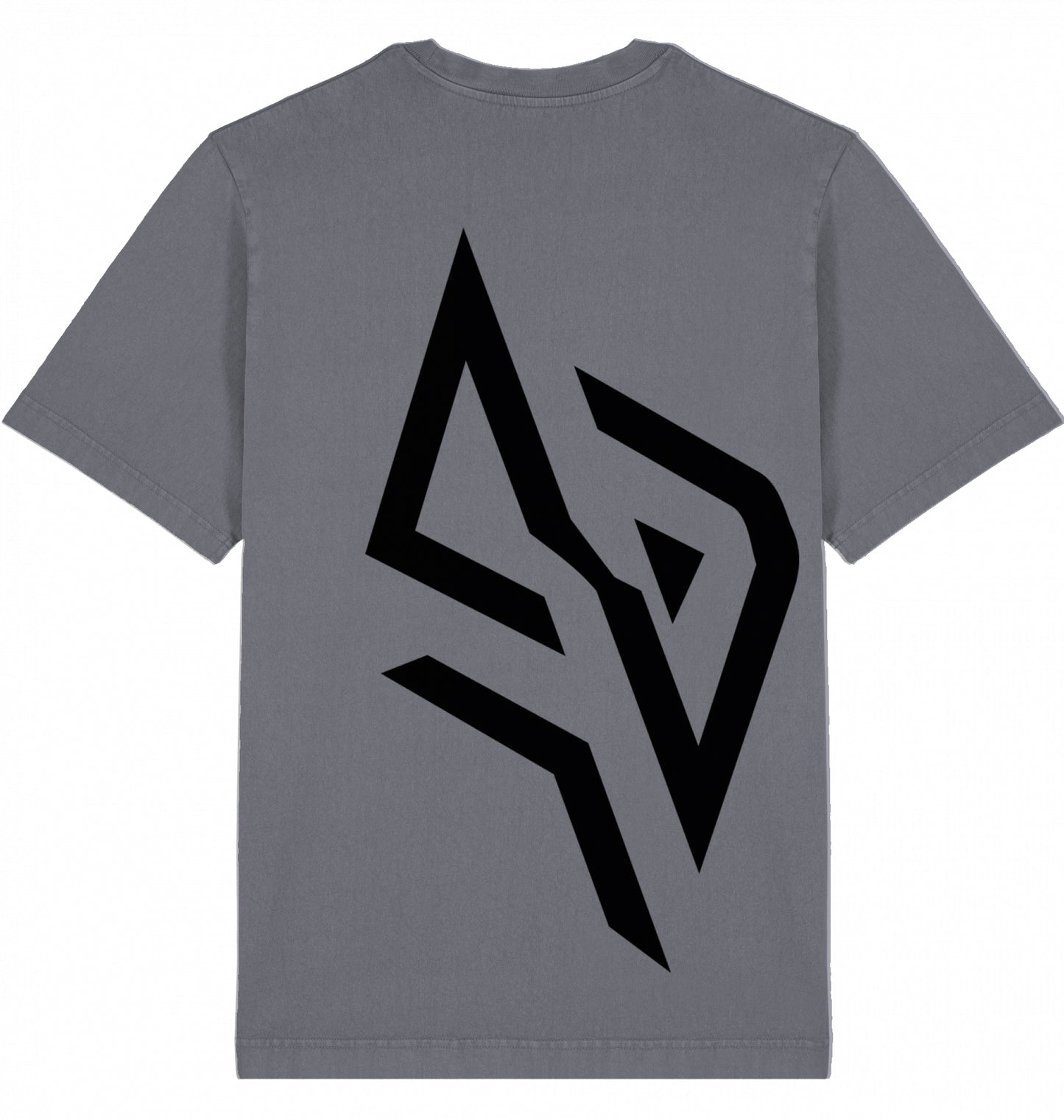 SUÐR FIND Vintage Tee in G. Dyed Anthracite – Rückansicht