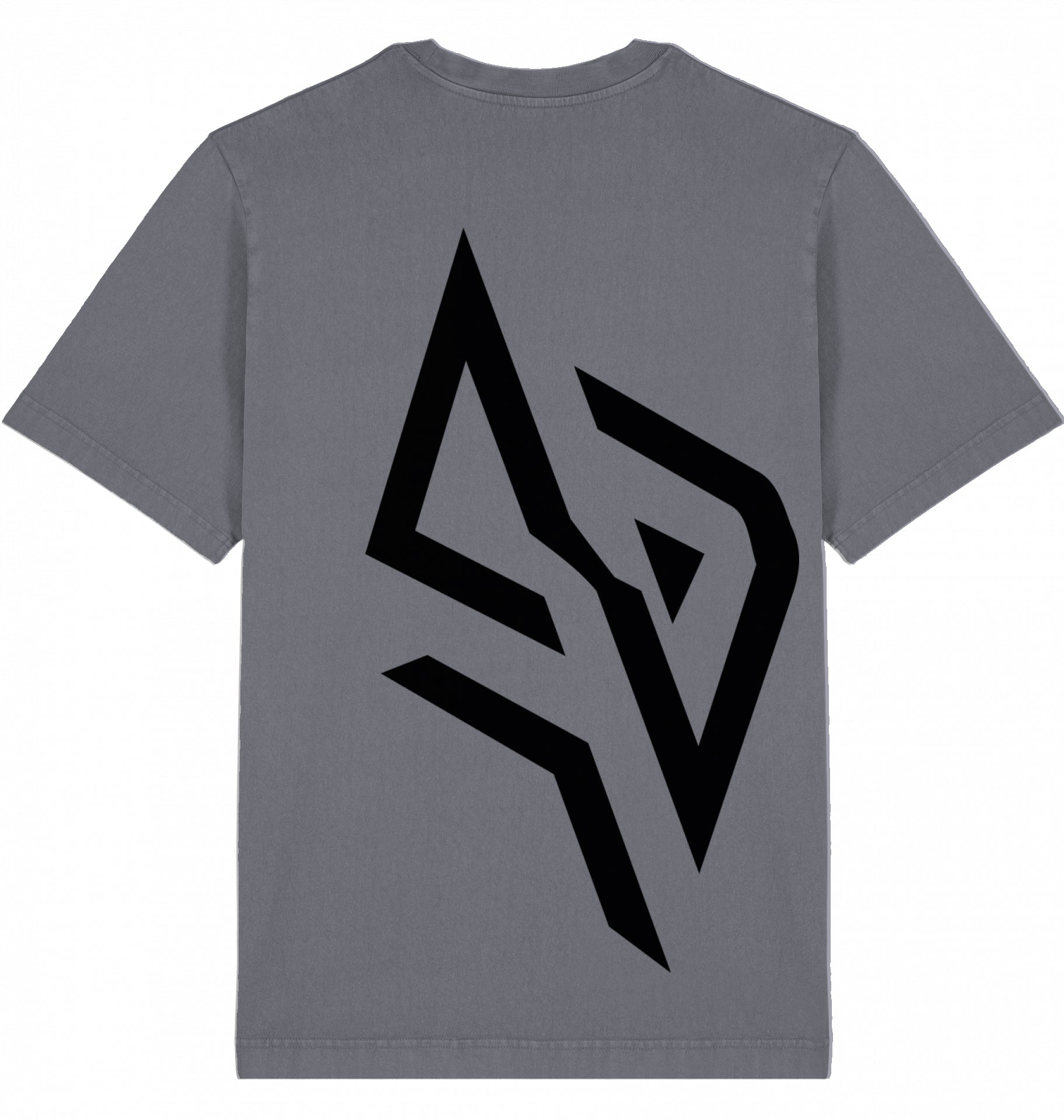 SUÐR FIND Vintage Tee in G. Dyed Anthracite – Rückansicht